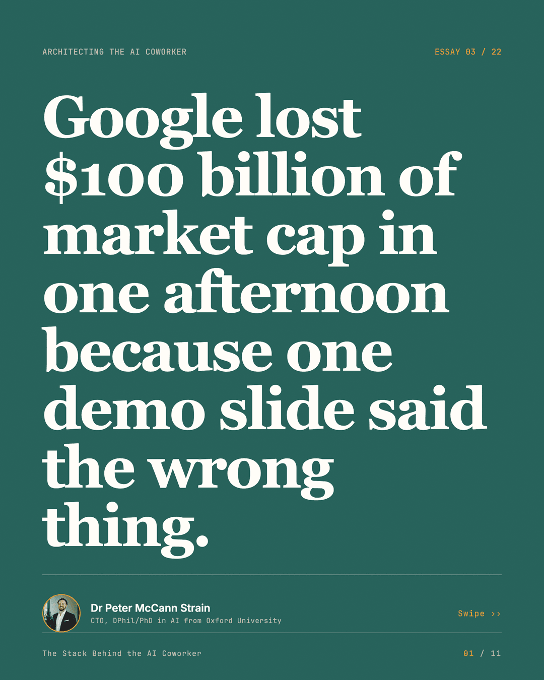 Demo Is Not Deployment — LinkedIn carousel, slide 1 of 11