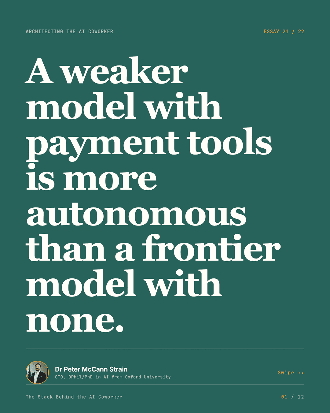 The Autonomy Ladder — LinkedIn carousel, slide 1 of 12