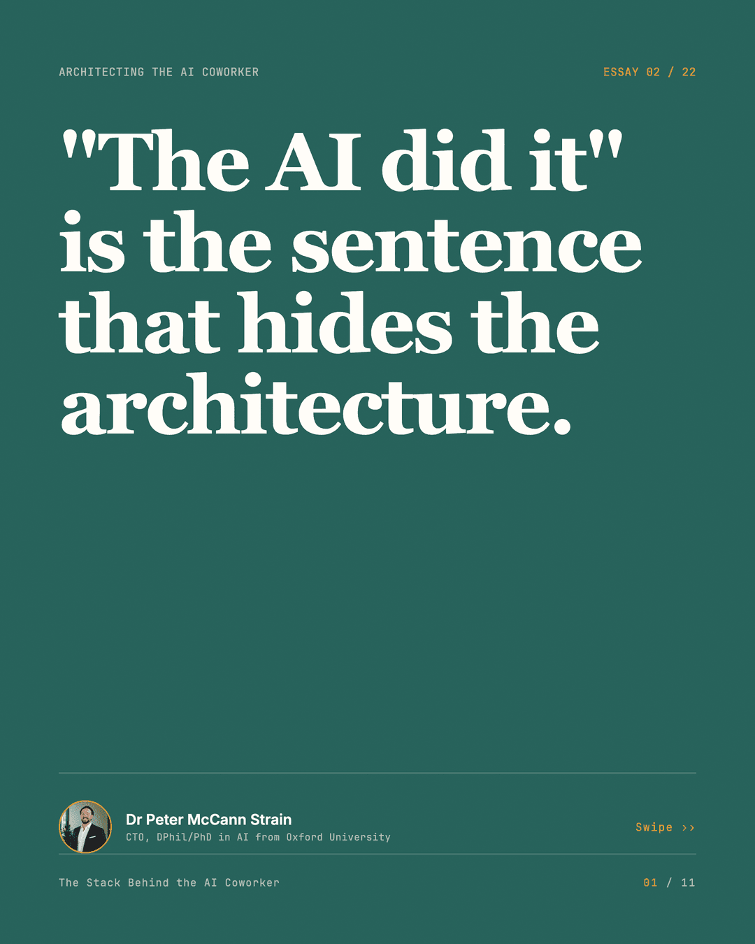 The Coworker Illusion — LinkedIn carousel, slide 1 of 11